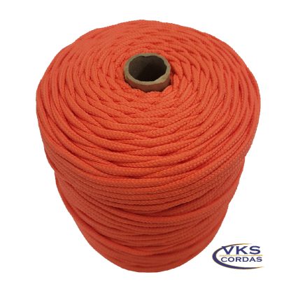 Corda Náutica Trançada Polipropileno 3mm Laranja - 290m