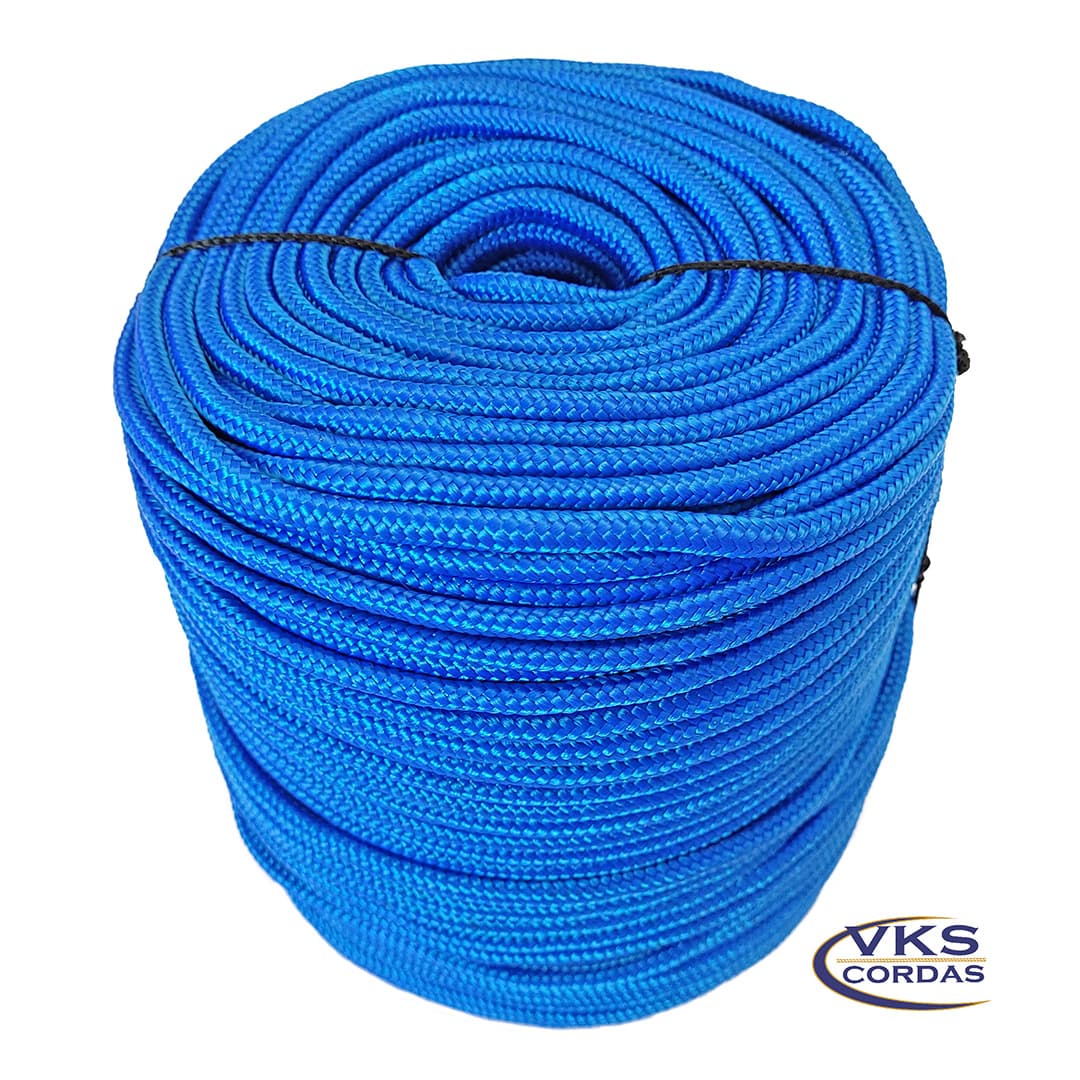 Corda Polipropileno Náutica Trançada 10mm Azul - 75m