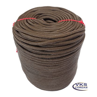 Corda Polipropileno Náutica Trançada 10mm Marrom - 75m