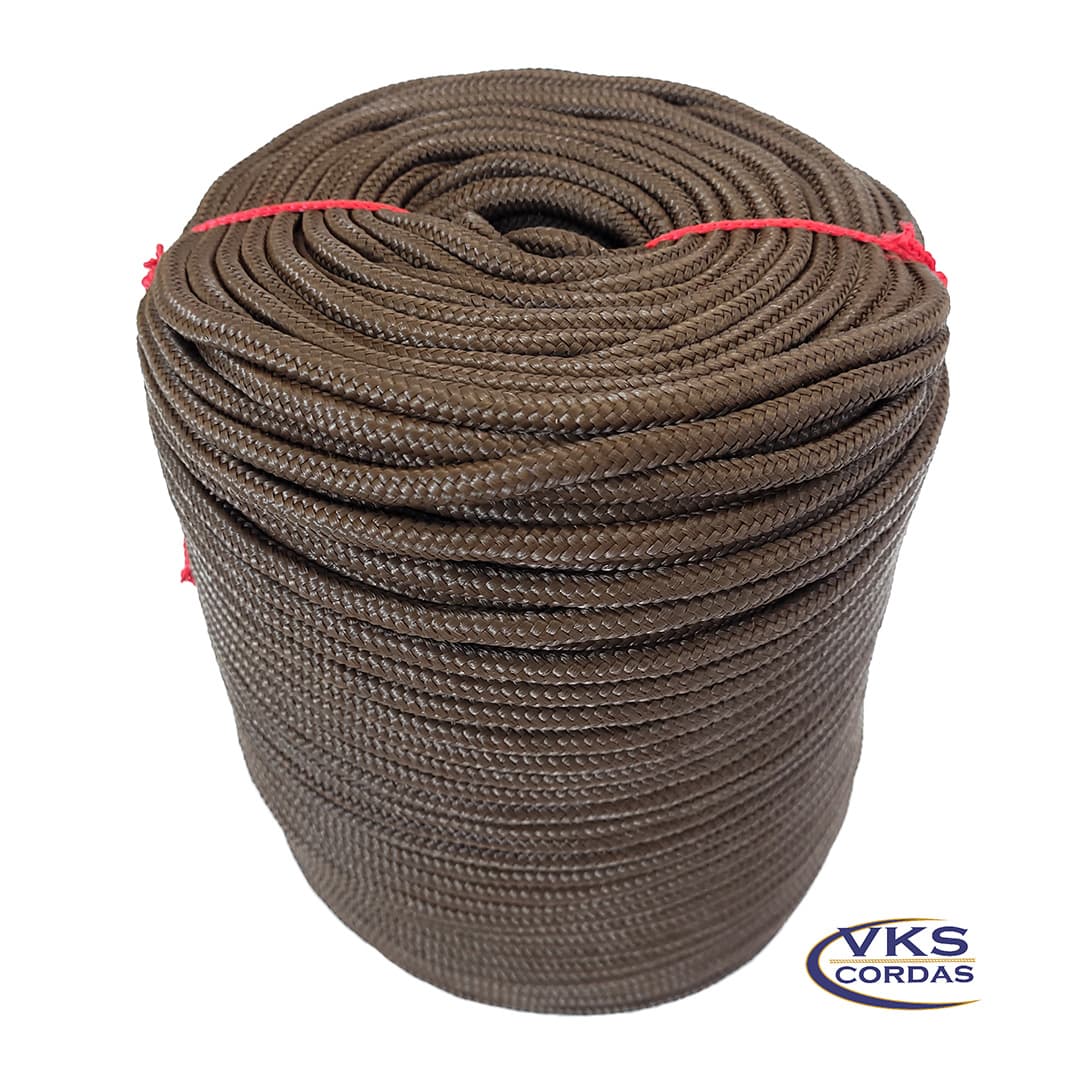 Corda Polipropileno Náutica Trançada 10mm Marrom - 75m