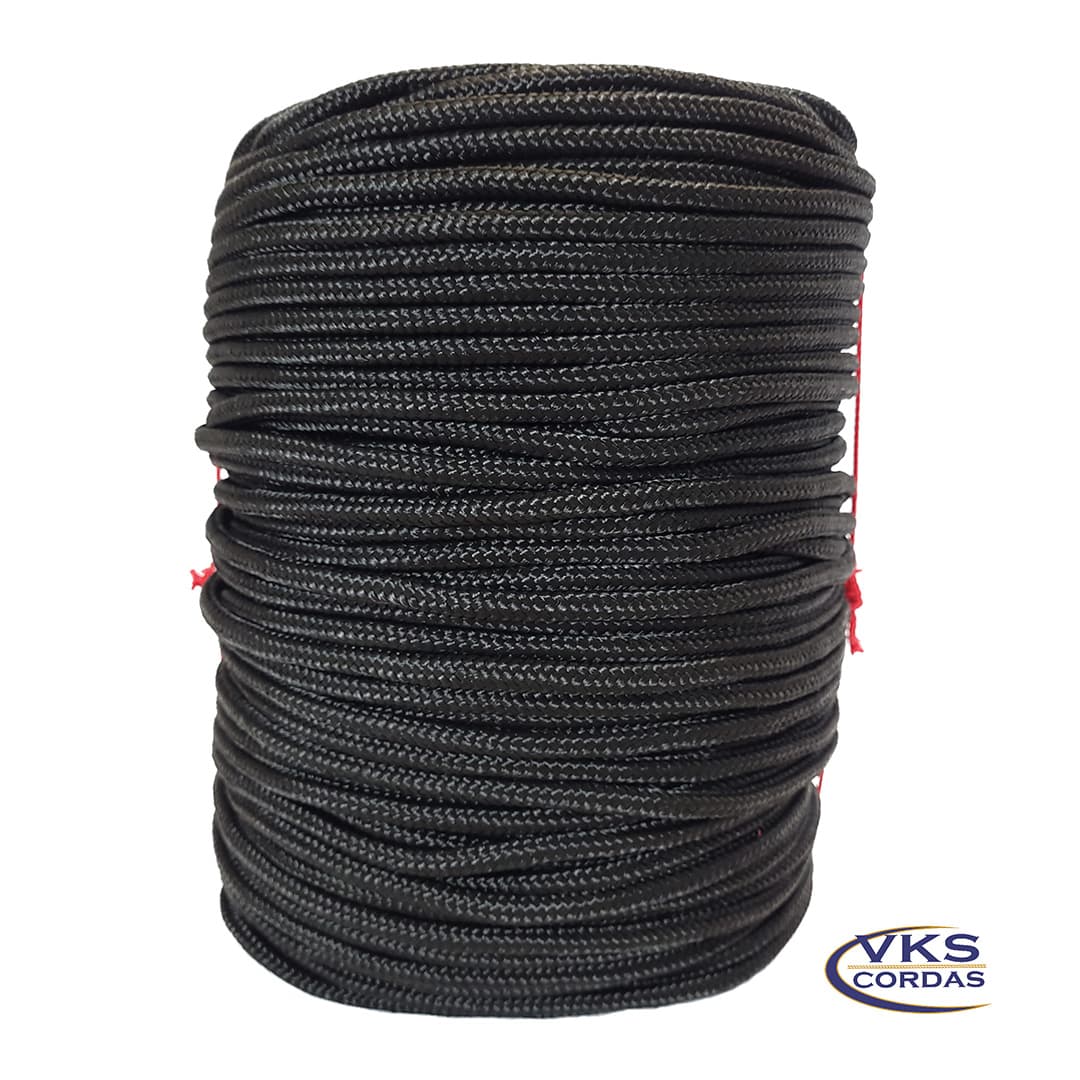 Corda Náutica Polipropileno Trançada 6mm Preto - 150m - Image 3