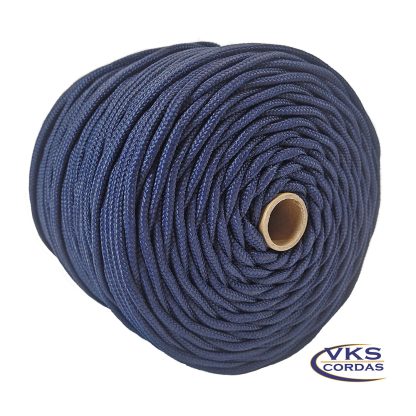 Corda Polipropileno Náutica Trançada 4mm Azul Marinho - 90m