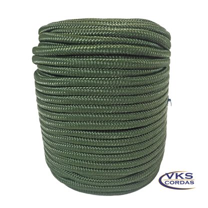 Corda Náutica Polipropileno Redonda 8mm Verde Militar - 50m - Image 3
