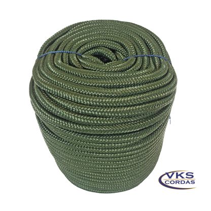 Corda Náutica Polipropileno Redonda 8mm Verde Militar - 50m - Image 2