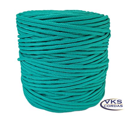 Corda Trançada Náutica Polipropileno 5mm Verde Água - 90m - Image 3