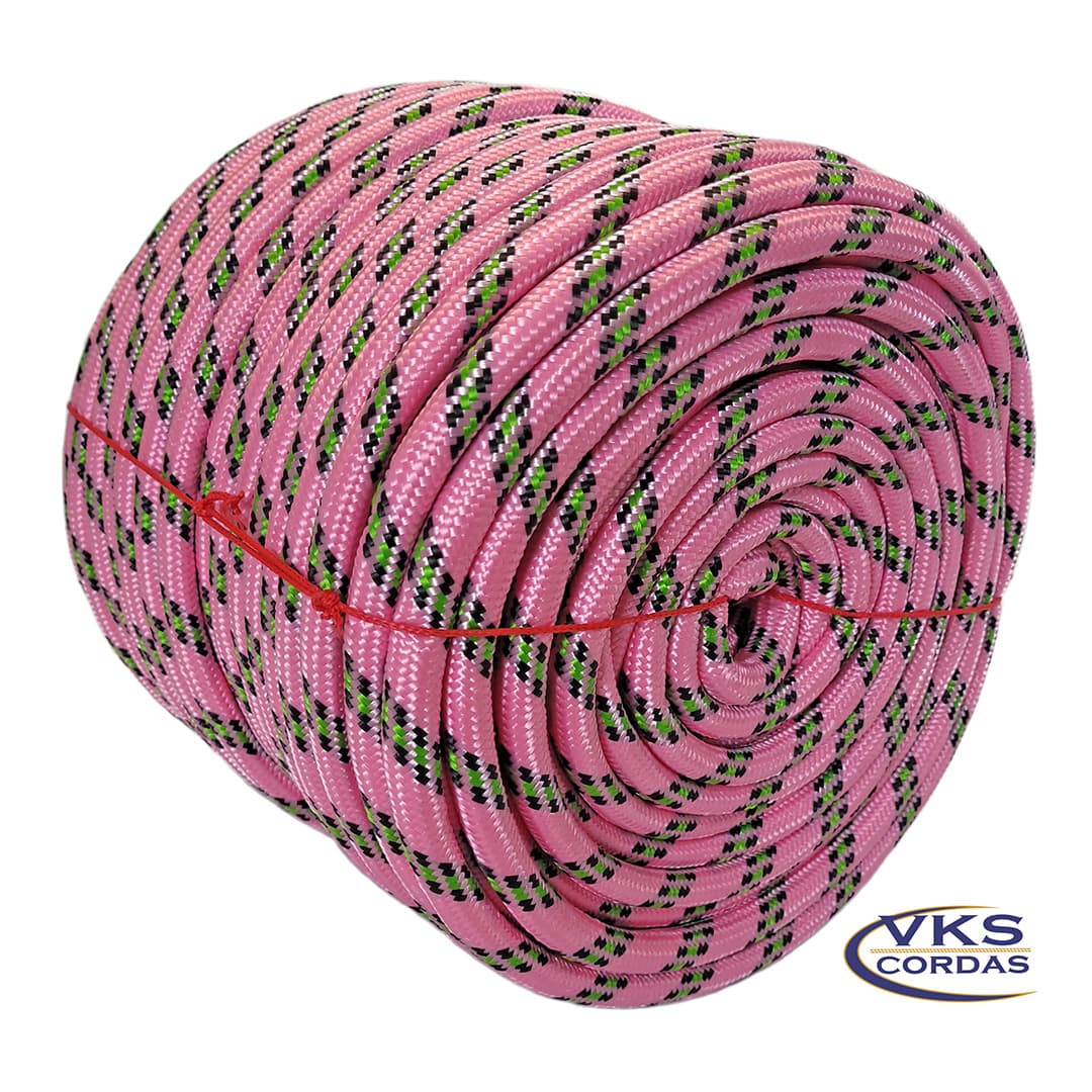 Corda Polipropileno Soft 12mm Rosa Rajada Tradicional - 120m - Image 3