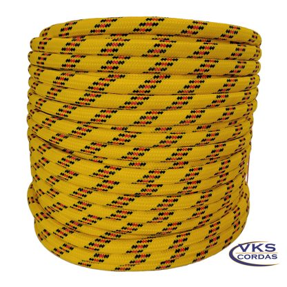 Corda Soft Polipropileno 16mm Amarelo Rajada Tradicional - 100m