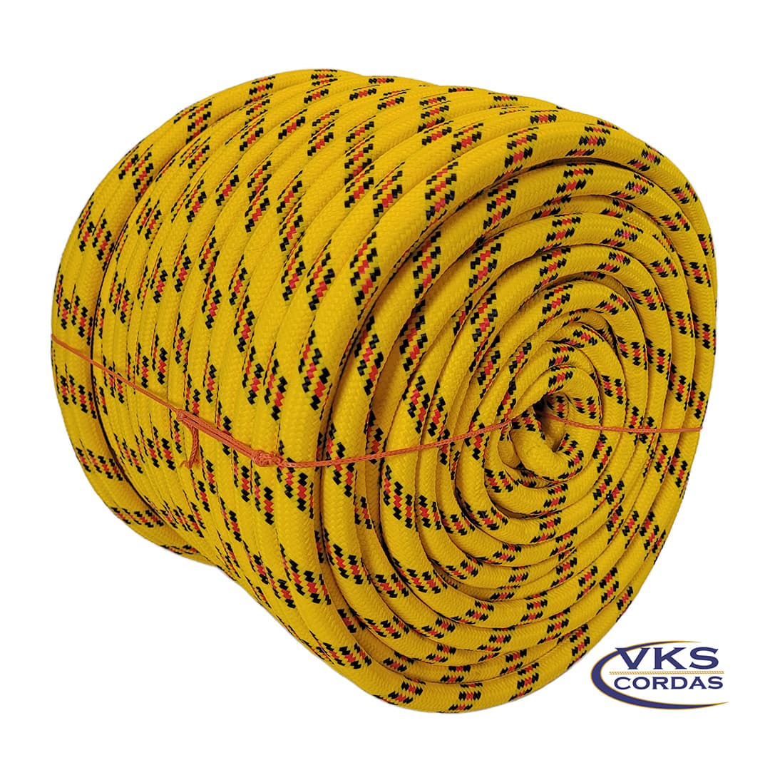 Corda Polipropileno Soft 12mm Amarelo Rajada Tradicional - 120m - Image 2
