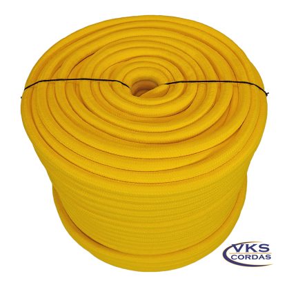 Corda Soft Polipropileno Trançada 12mm Amarelo - 60m