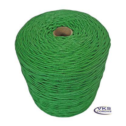 Corda Náutica Redonda Trançada 4mm Verde Bandeira - 180m