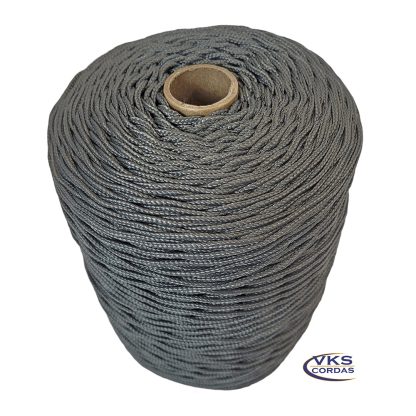 Corda Náutica Polipropileno 5mm Cinza - 175m