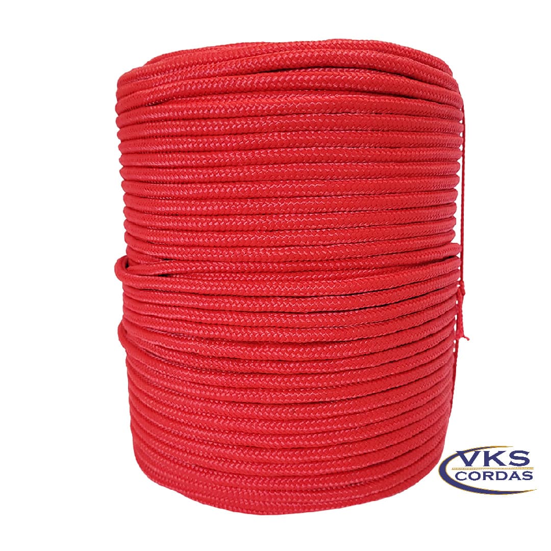 Corda Náutica Polipropileno Trançada 6mm Vermelho - 140m - Image 2