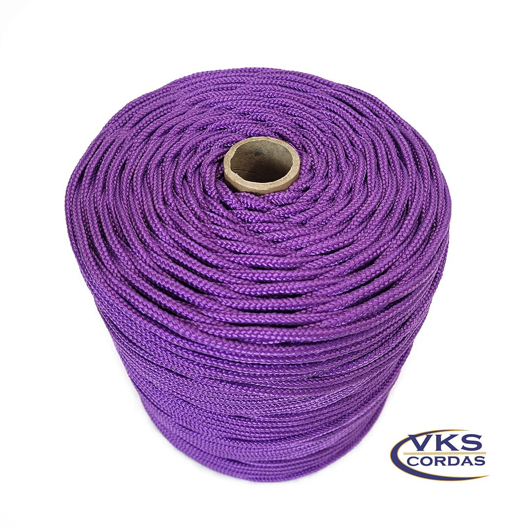 Corda Náutica Polipropileno 5mm Roxo - 120m