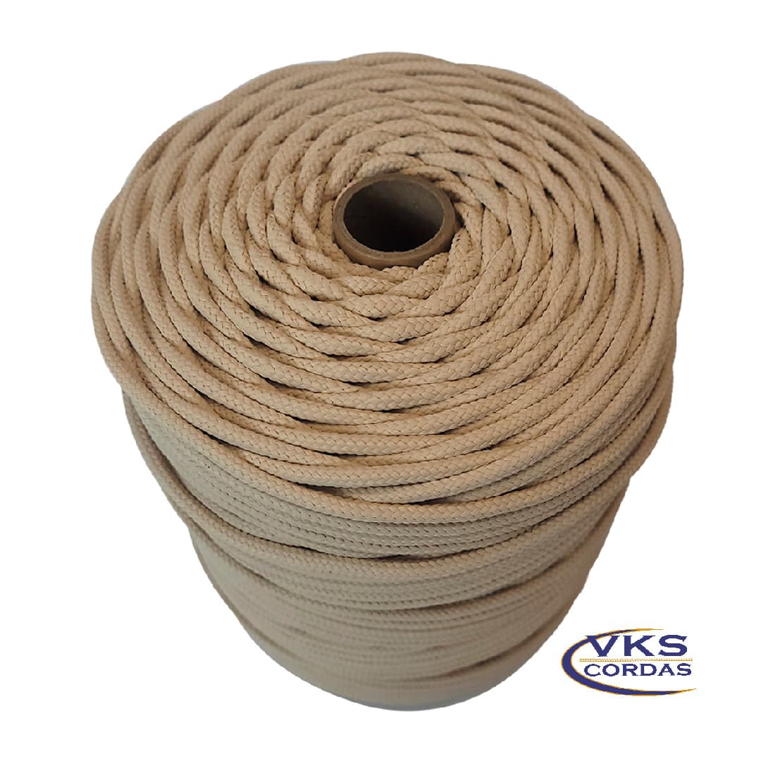 Corda Náutica Redonda Trançada 4mm Bege - 150m
