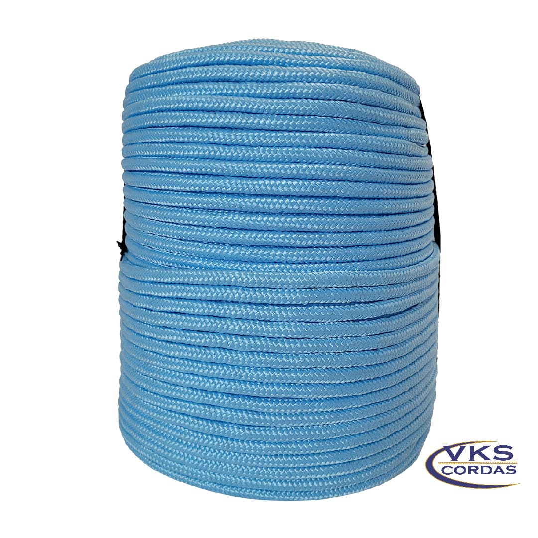 Corda Polipropileno Náutica Trançada 10mm Azul Bebê - 100m - Imagem 2