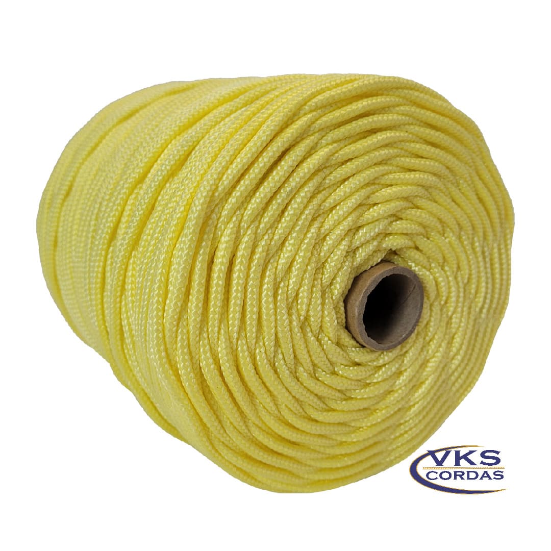 Corda Náutica Redonda Trançada 4mm Amarelo Bebê - 150m - Image 2