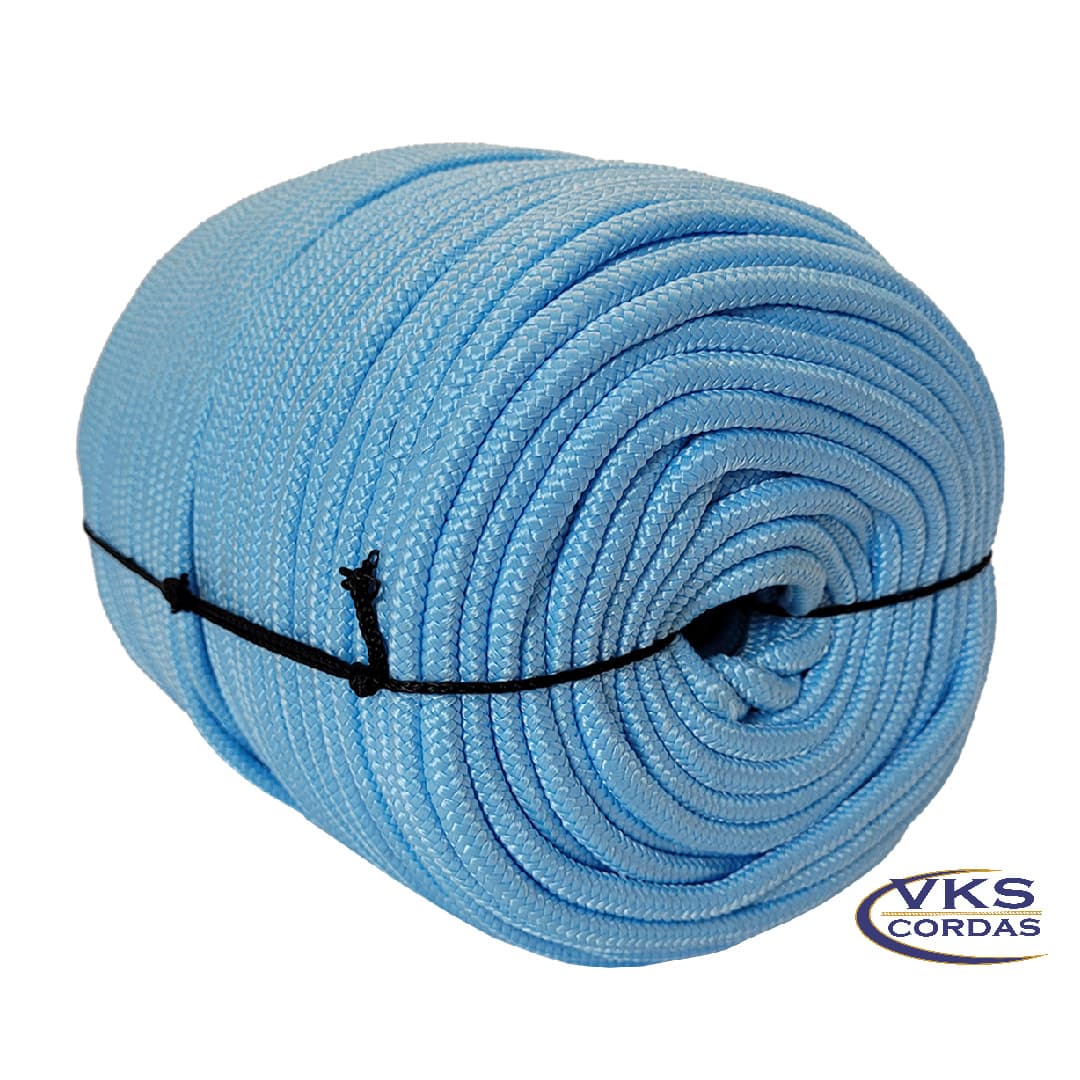 Corda Polipropileno Náutica Trançada 10mm Azul Bebê - 100m - Imagem 3
