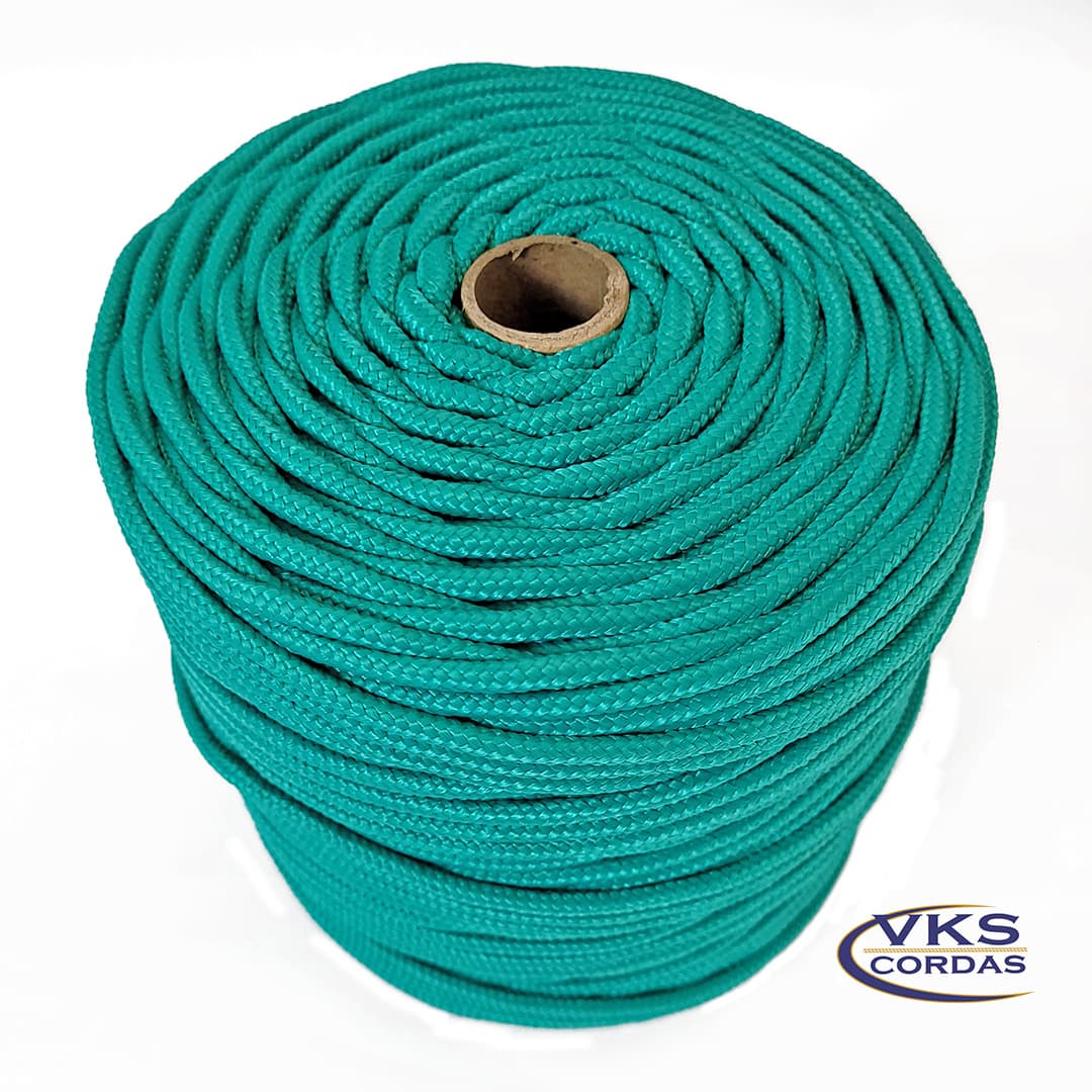 Corda Náutica Polipropileno 5mm Verde Água - 120m