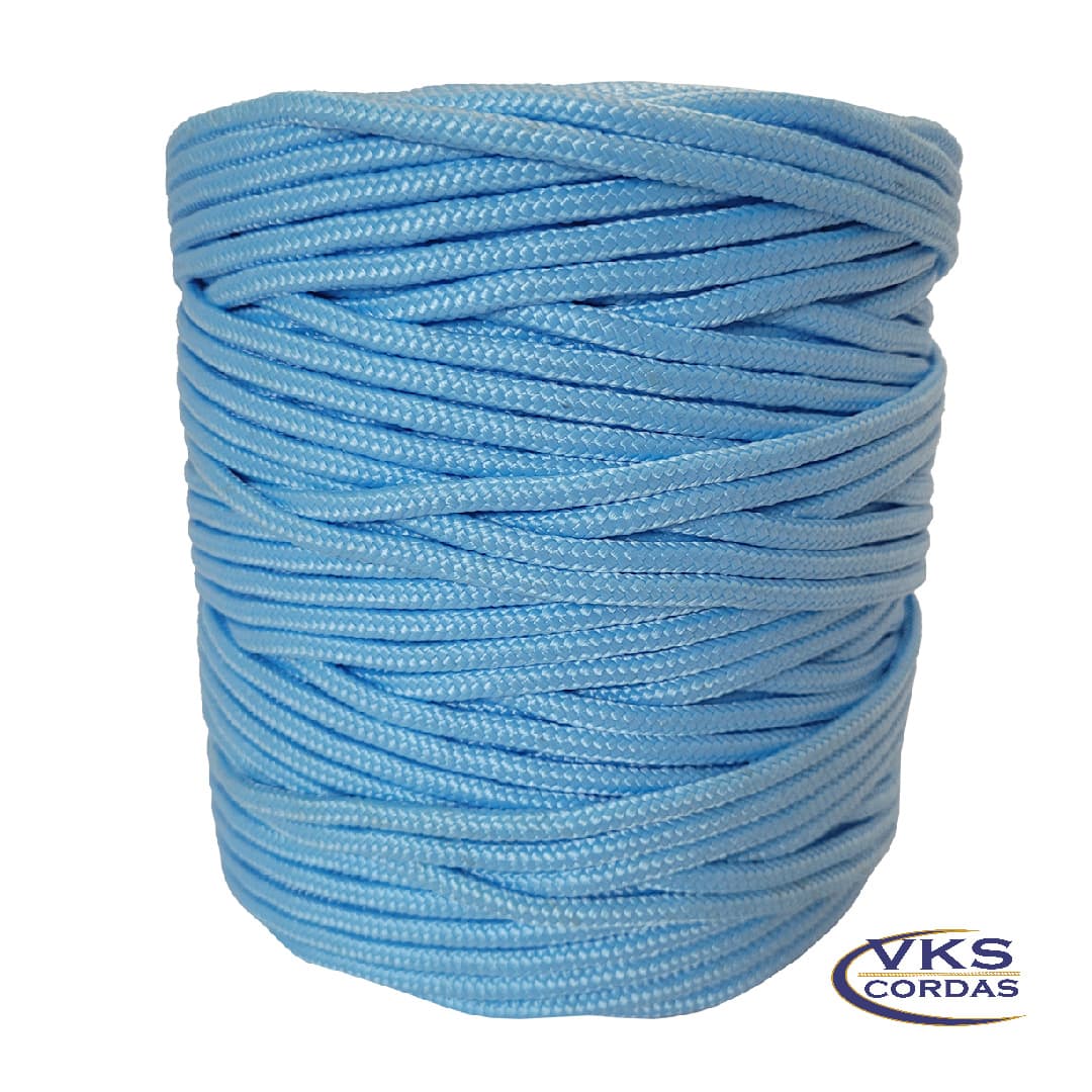 Corda Náutica Redonda Trançada 4mm Azul Bebê - 150m - Image 3