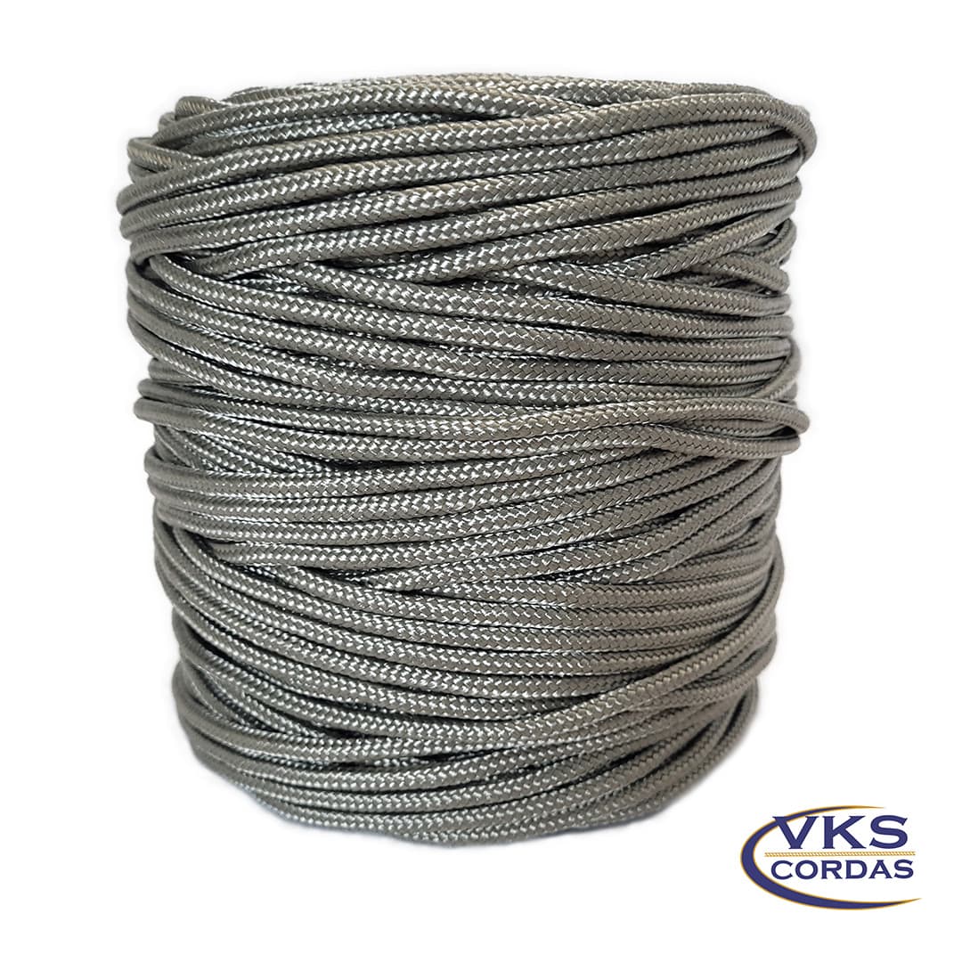 Corda Náutica Redonda Trançada 4mm Prata - 150m - Imagem 3