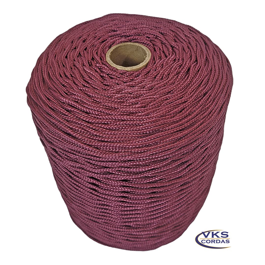 Corda Náutica Redonda Trançada 4mm Bordô - 150m - Image 4