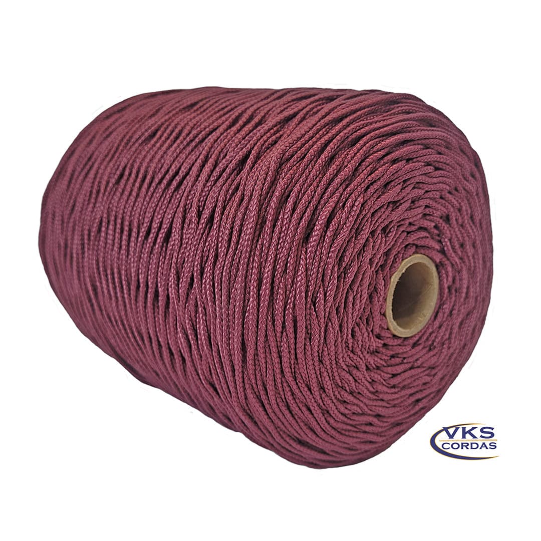 Corda Náutica Redonda Trançada 4mm Bordô - 150m - Image 5